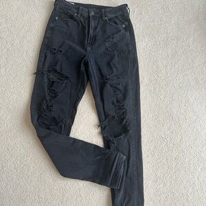 American Eagle Outfitters Black Ripped Skinny Jeans